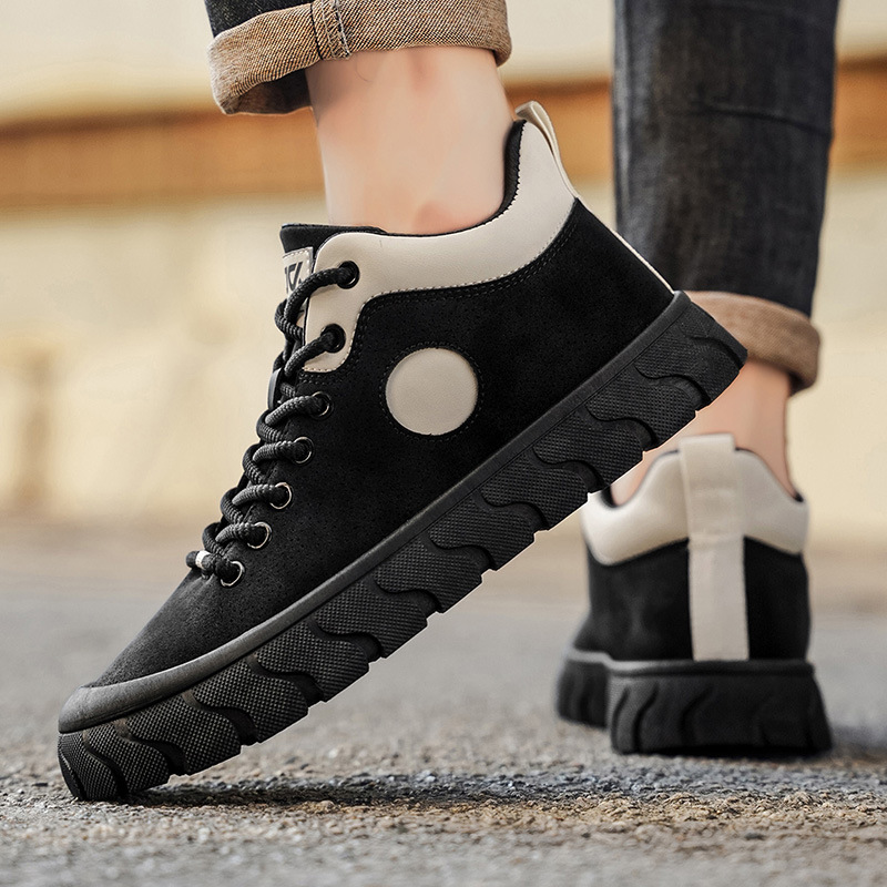 Men's Colorblock Non-Slip Platform Casual Shoes detail 4