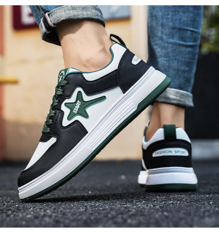 Men's Colorblock Lace-Up Casual Sneakers detail 5