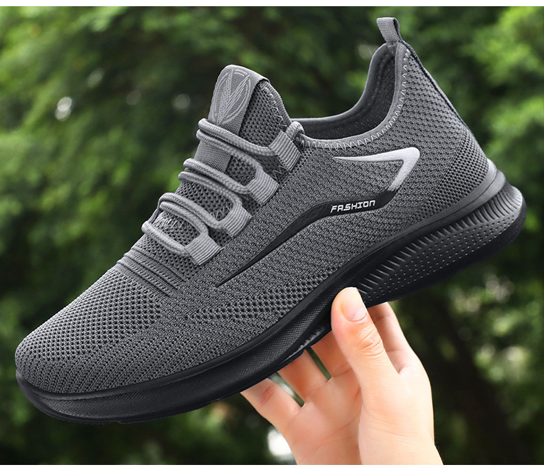 Atmungsaktive Herren-Laufschuhe aus leichtem Strickgewebe detail 11