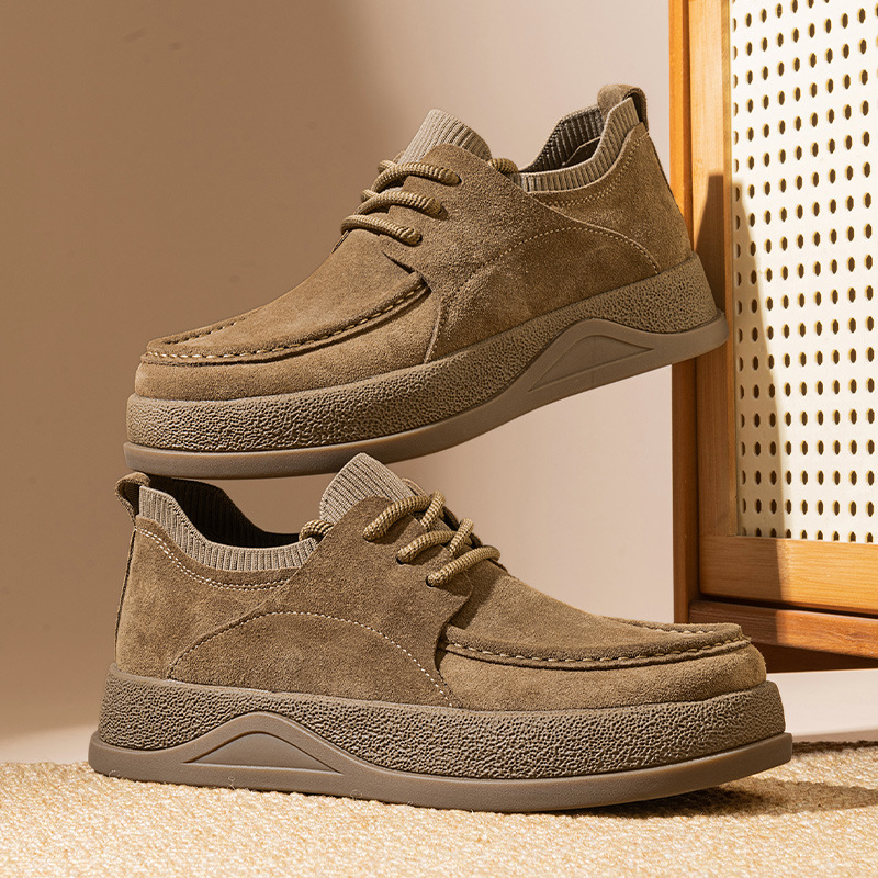 Men's Suede Cushioned Lace-Up Casual Shoes detail 12