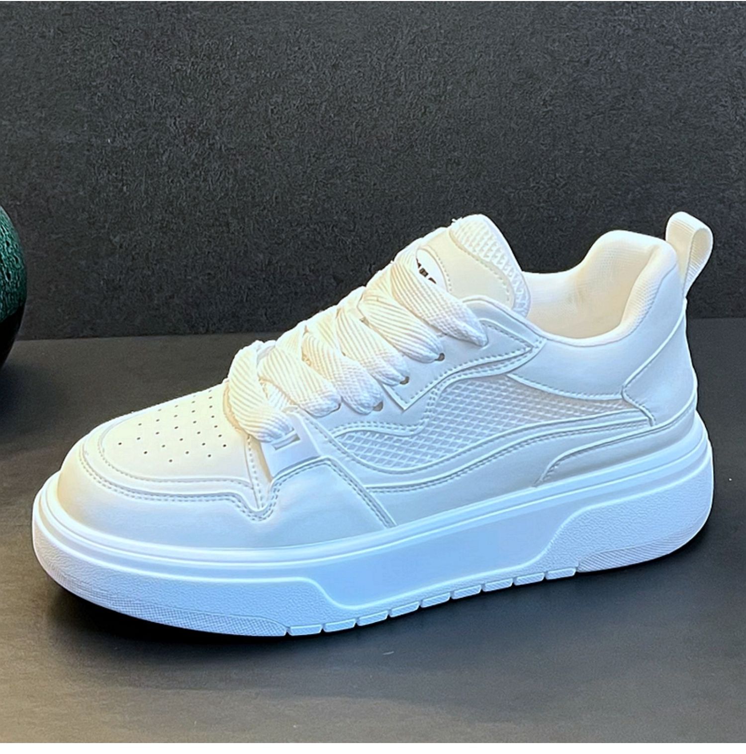 Unisex Breathable Mesh Platform Casual Sneakers detail 2