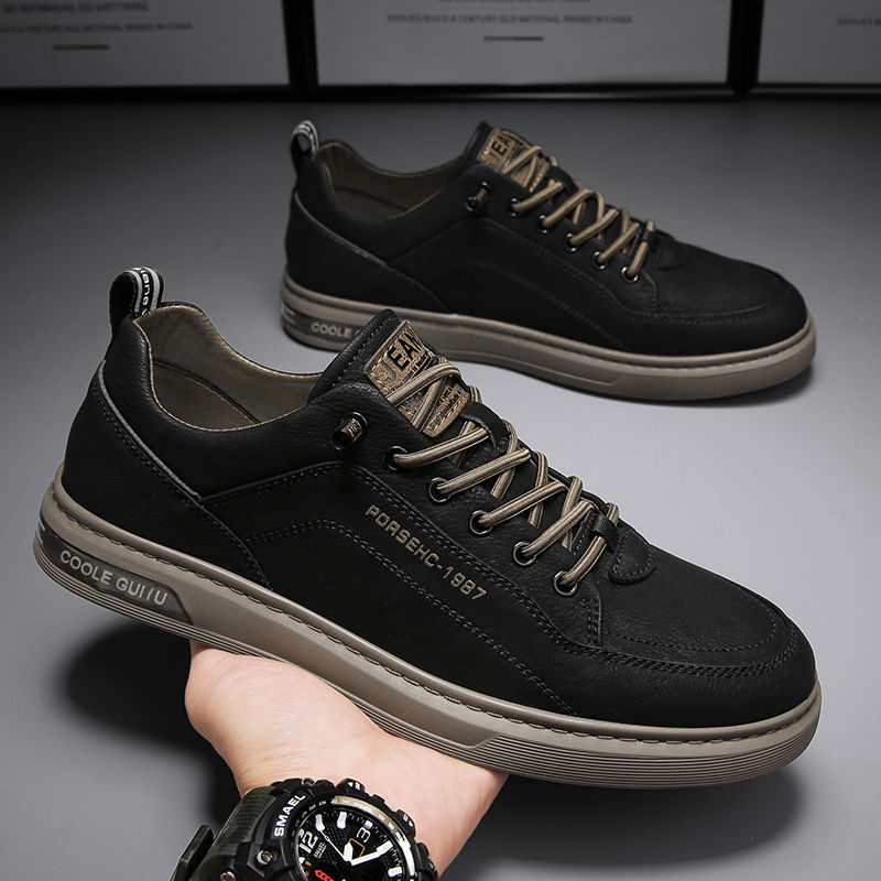 Men's PU Leather Lace-Up Casual Shoes 3