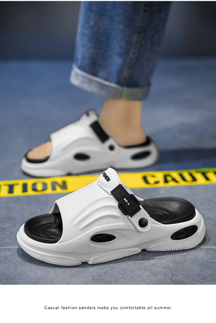 Chaussons légers en EVA pour hommes à bout ouvert et amorti detail 12