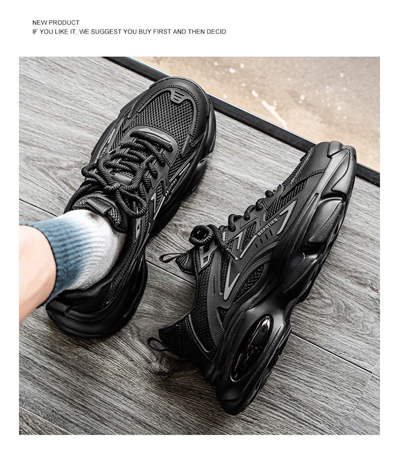 Sneakers da uomo con plateau ammortizzate in mesh traspirante detail 8