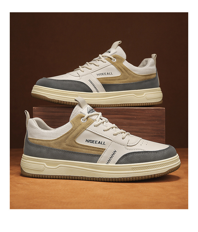 Men's Colorblock Lace-Up Casual Shoes detail 3