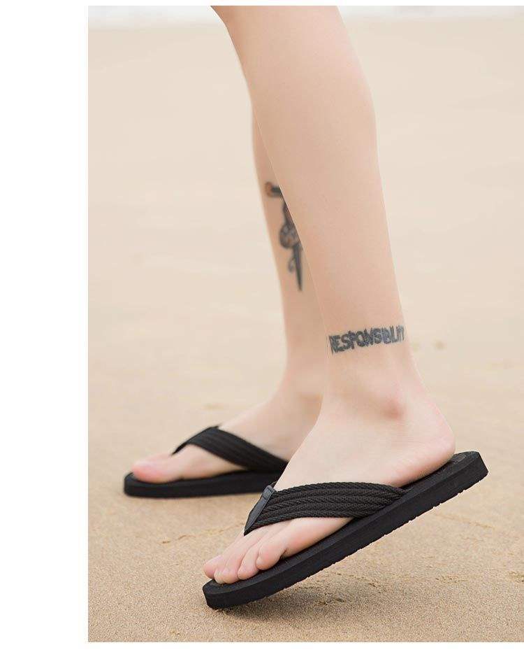 Men's Lightweight Braided Strap Beach Flip-Flops detail 3