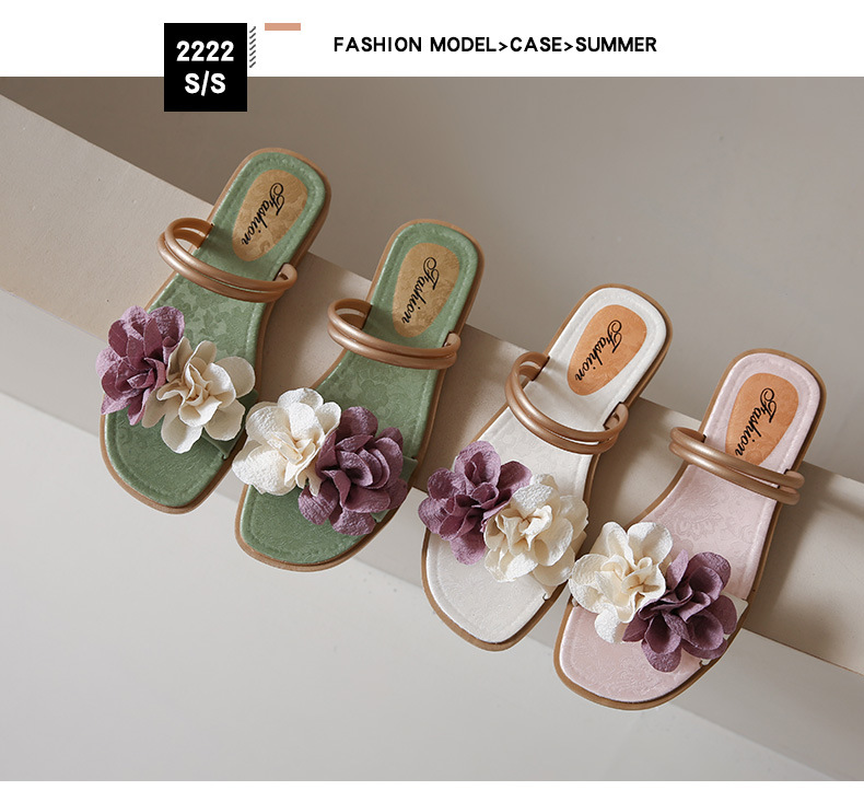 Women's Floral Lightweight Slip-On Flat Slippers detail 7