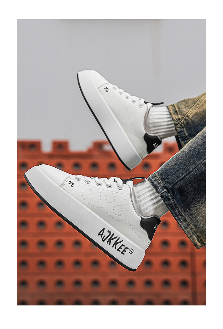 Unisex Plateau Freizeitschuhe zum Schnüren mit Erhöhung detail 5
