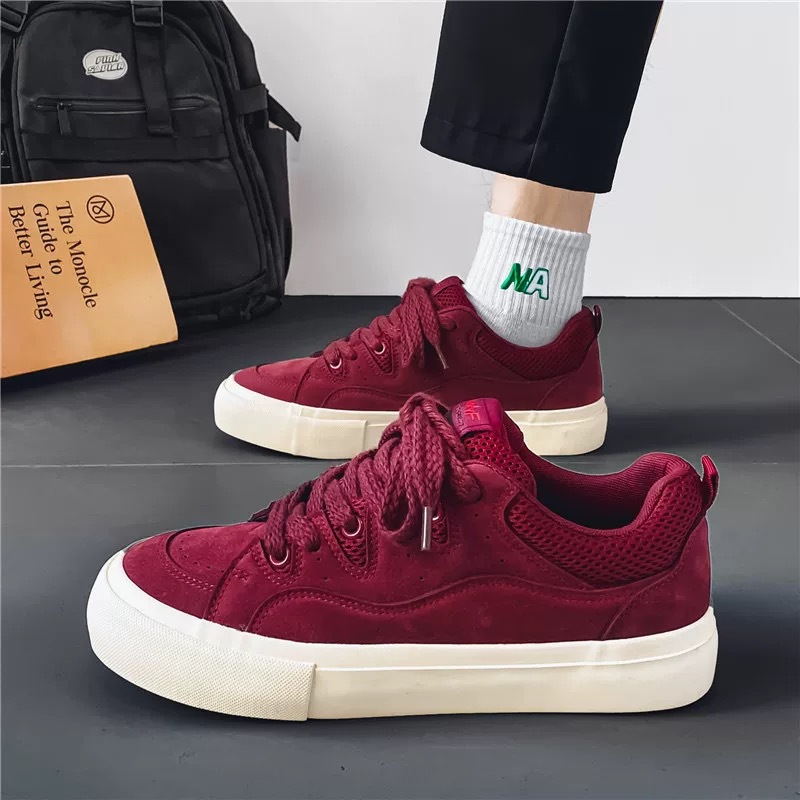 Gedämpfte Plateau-Freizeitschuhe für Herren mit Schnürung detail 10
