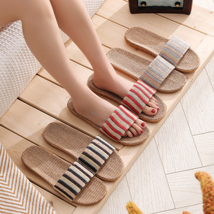 Women's Breathable Cotton-Fabric Slip-On Slippers detail 10