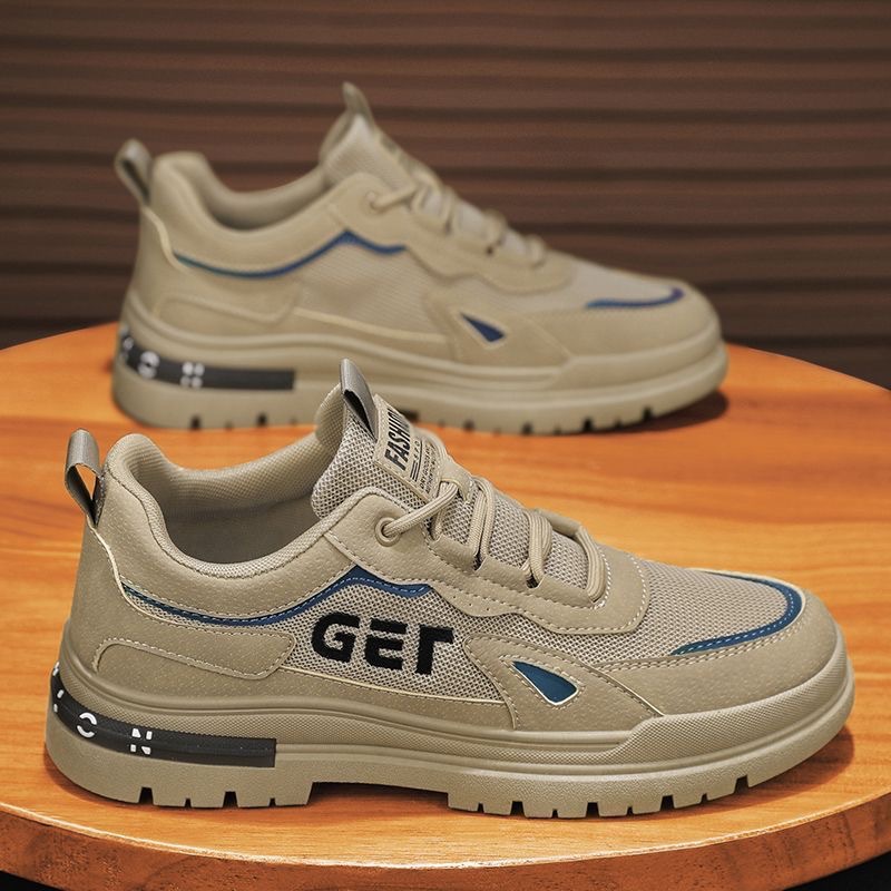 Men's Breathable Non-Slip Lace-Up Casual Shoes 5