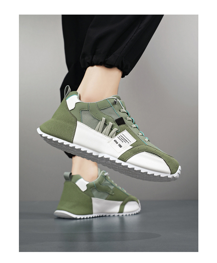 Zapatillas de deporte casual con plataforma y bloques de color para hombre detail 9