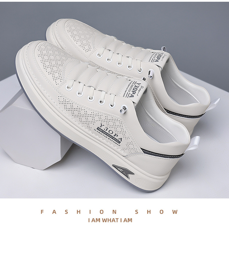 Atmungsaktive Herren-Freizeitschuhe mit Perforation & Schnürung detail 12