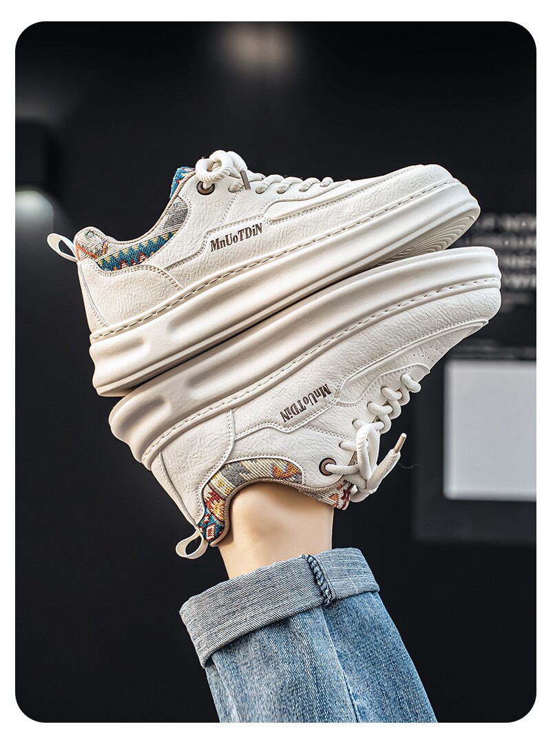 Men's Lace-Up Platform Casual Shoes detail 8
