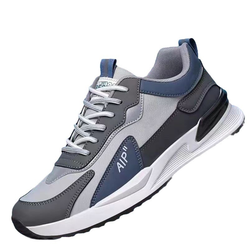Men's Colorblock Cushioned Lace-Up Casual Shoes 4