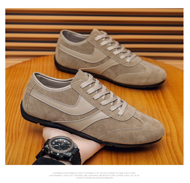 Klassische Herren-Freizeitschuhe aus Wildlederimitat mit Schnürung detail 13