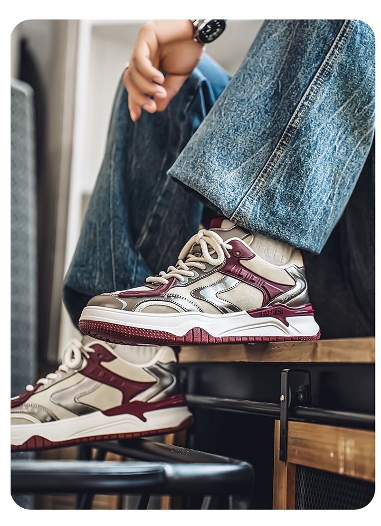 Plateau-Sneaker für Herren mit Colorblock & Schnürung detail 13