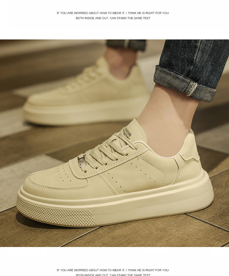 Men's Platform Breathable Lace-Up Casual Shoes detail 9