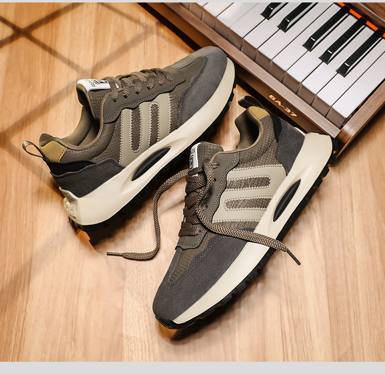 Scarpe casual da uomo ammortizzate e traspiranti con design color block detail 9