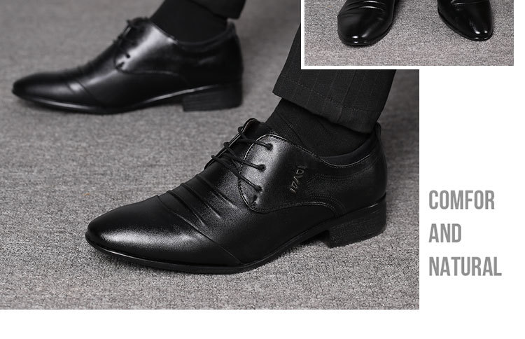 Nette veterschoenen met spitse neus voor heren detail 17