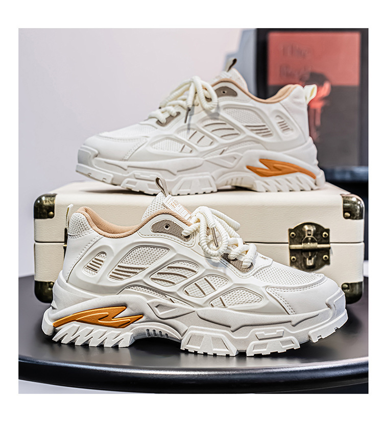 Atmungsaktive Herren-Freizeitschuhe mit Plateausohle und Schnürung detail 14