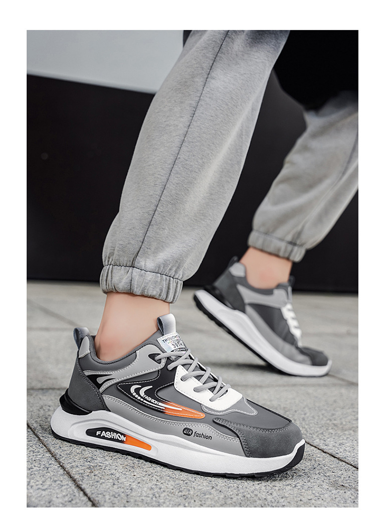 Baskets à lacets et semelle amortissante pour homme – Style color-block detail 3