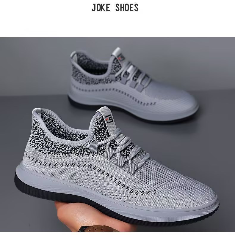 Atmungsaktive, leichte Freizeitschuhe aus Strick für Herren detail 2
