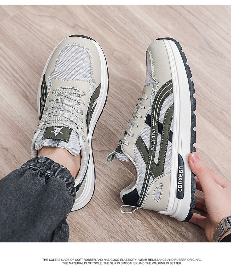 Sneakers da uomo traspiranti stringate con suola ammortizzata detail 7