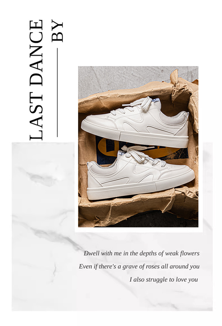Men's Lace-Up PU Leather Casual Skate Shoes detail 5