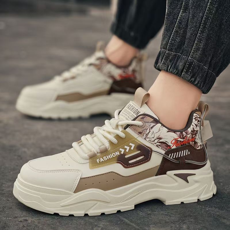 Baskets casual à lacets et blocs de couleurs pour homme detail 1