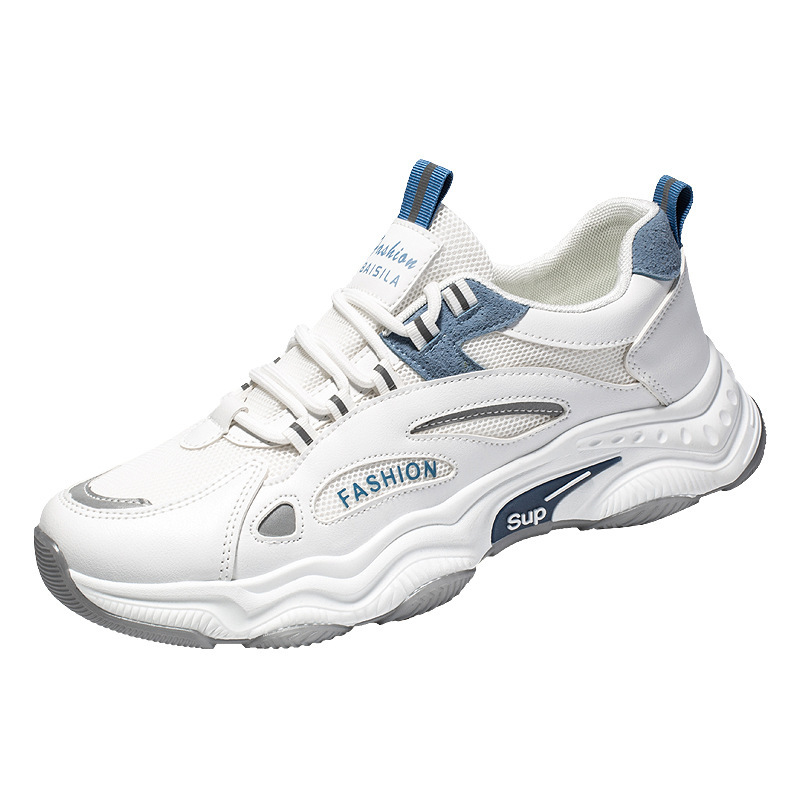 Men's Breathable Colorblock Lace-Up Casual Shoes 6