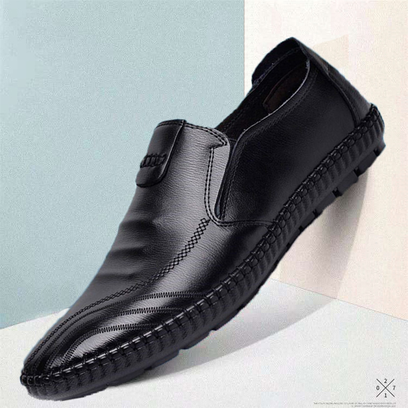 Bequeme Slip-On Freizeitschuhe für Herren aus PU-Leder mit weicher Sohle detail 4