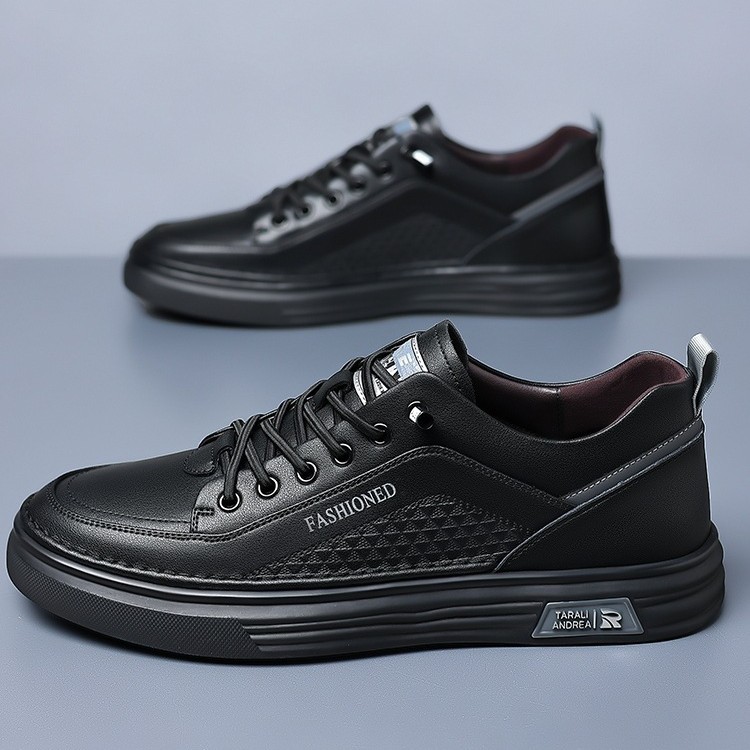 Leichte PU-Leder Freizeitschuhe für Herren mit Schnürung 5