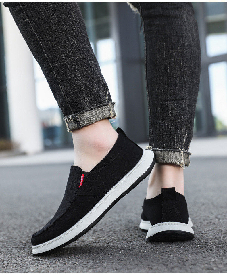 Men's Breathable Canvas Slip-On Casual Shoes detail 16
