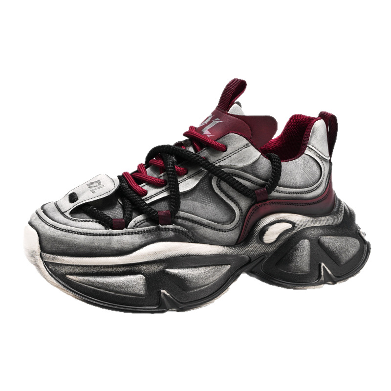 Men's Chunky Platform Lace-Up Casual Shoes 5