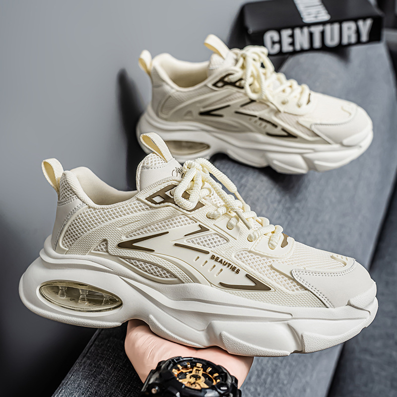 Chaussures casual à plateforme et lacets respirantes pour homme 5