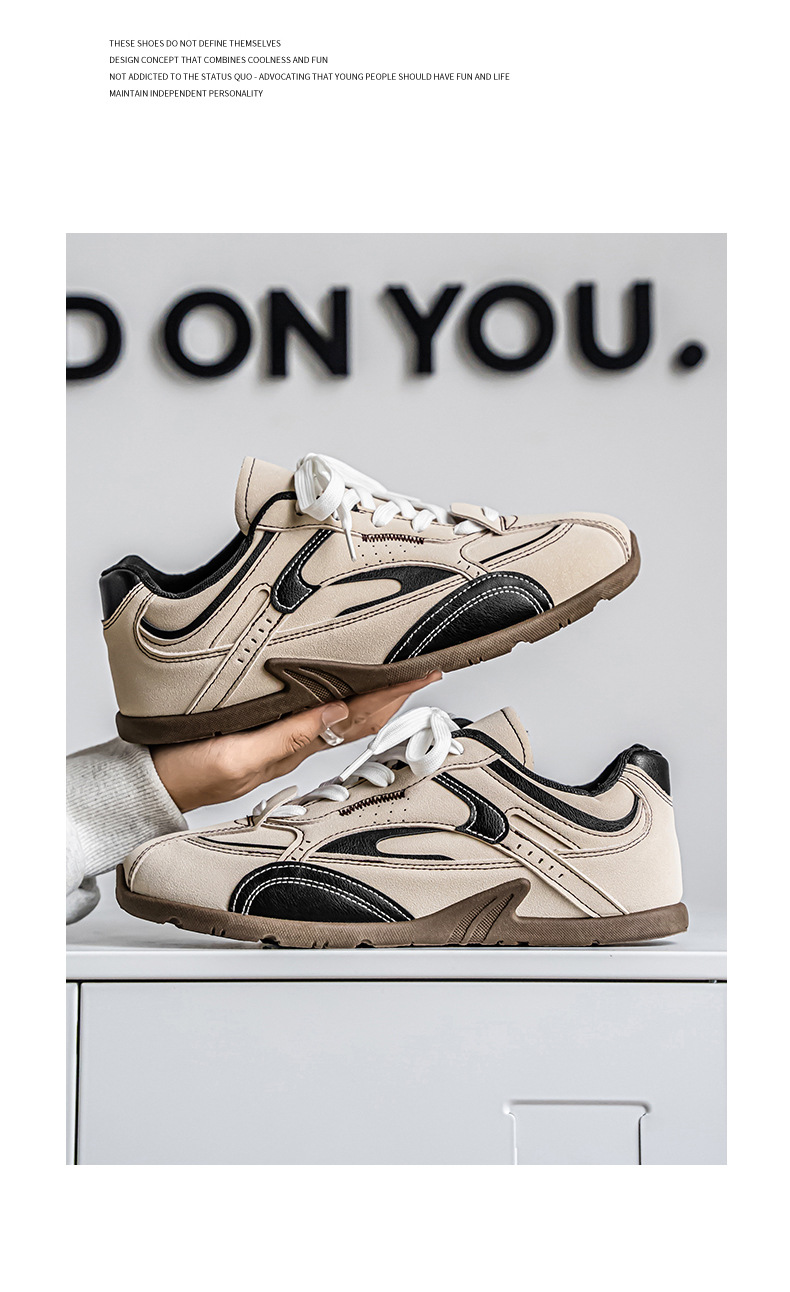 Zapatos casuales de hombre con cordones, transpirables y colorblock detail 1