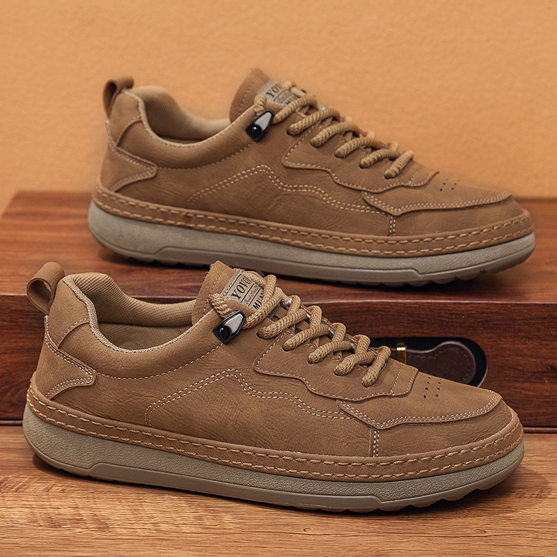 Herren Freizeitschuhe aus PU-Leder mit Schnürung & rutschfester Sohle 4
