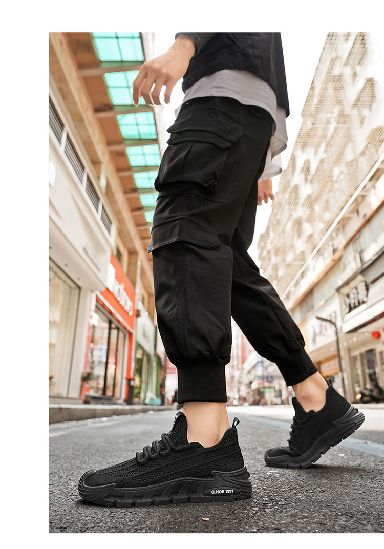Chaussures casual pour homme en mesh respirant à semelle plateforme detail 3