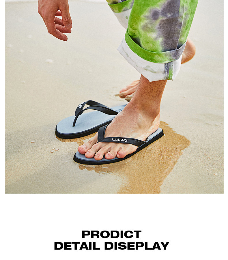 Men's Lightweight Waterproof Beach Flip-Flops detail 9