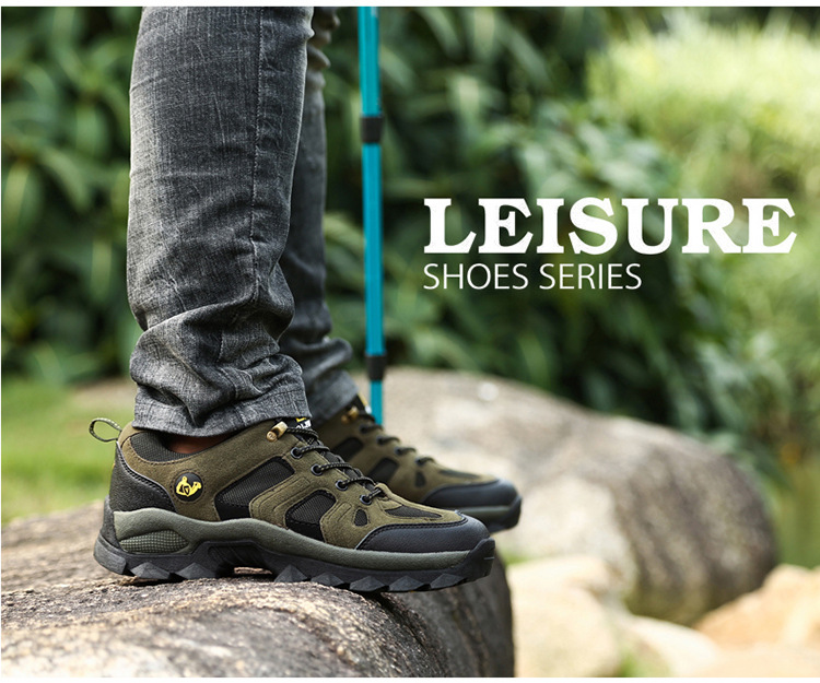 Scarpe sportive outdoor unisex traspiranti e antiscivolo stringate detail 6