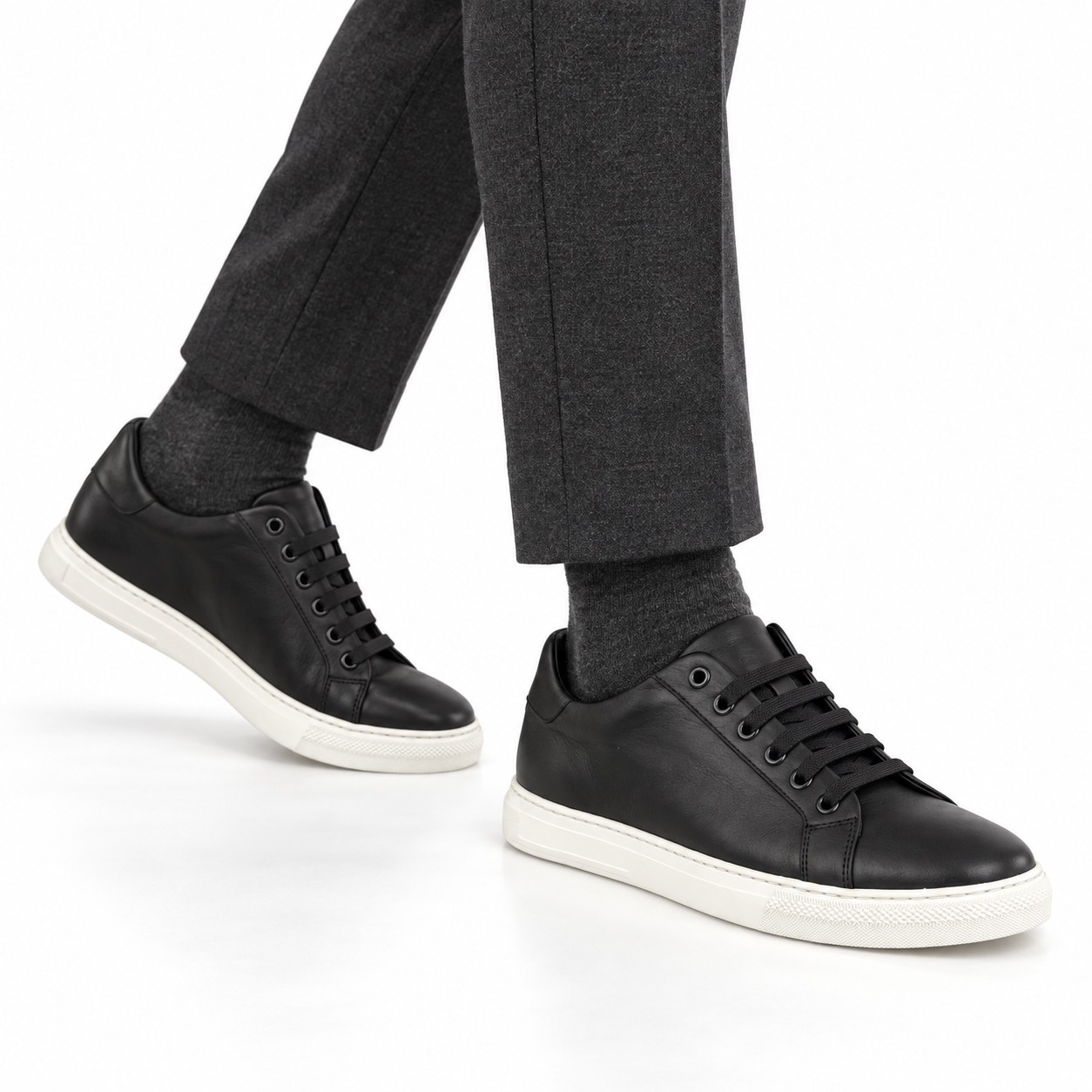 Unisex Full-Grain Leather Low-Top Lace-Up Casual Shoes 2