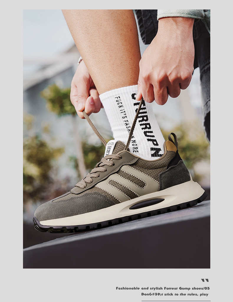 Scarpe casual da uomo ammortizzate e traspiranti con design color block detail 5