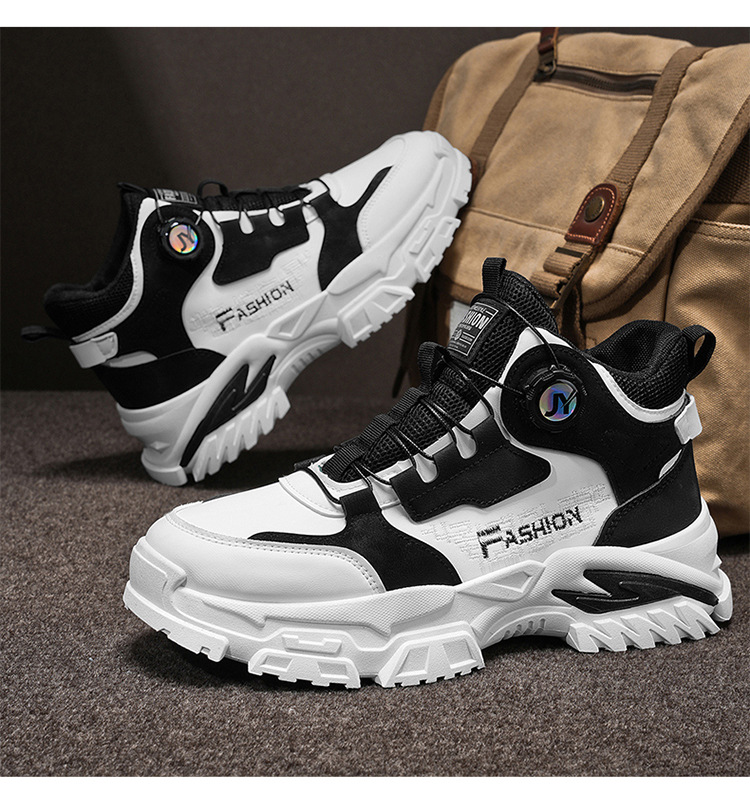 Chaussures casual à plateforme antidérapantes pour homme style colorblock detail 11
