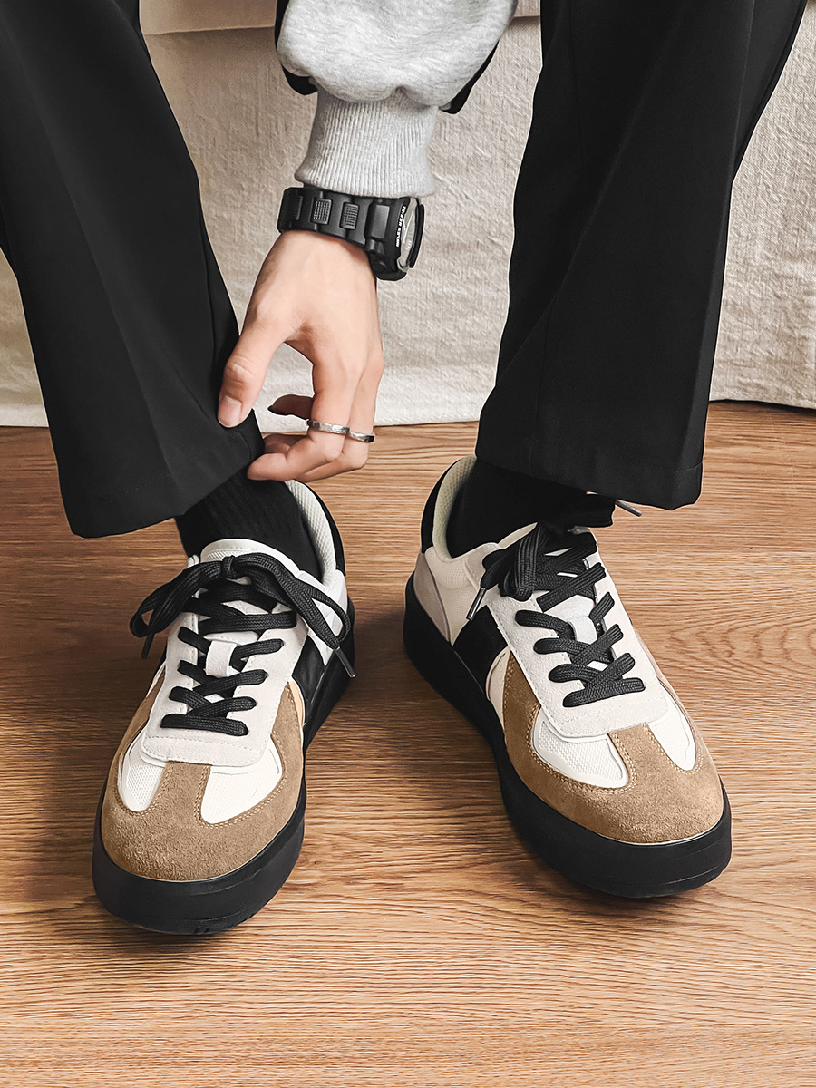 Chaussures casual à lacets respirantes pour homme au style color-block 6