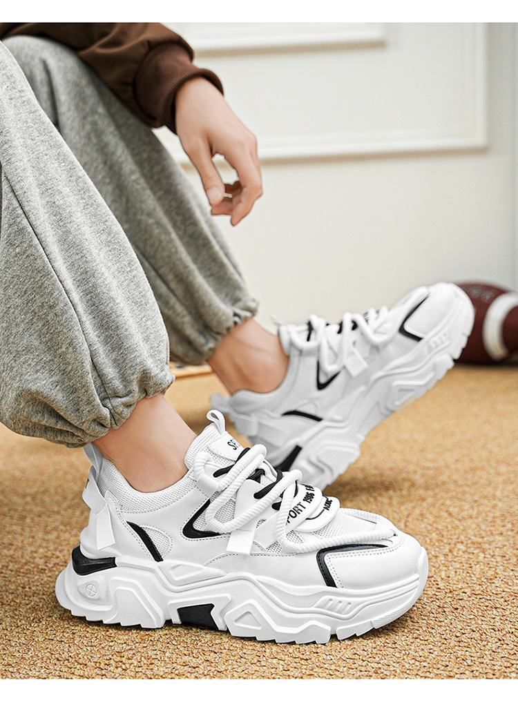 Atmungsaktive Chunky Plateau-Sneaker aus Mesh für Herren detail 20