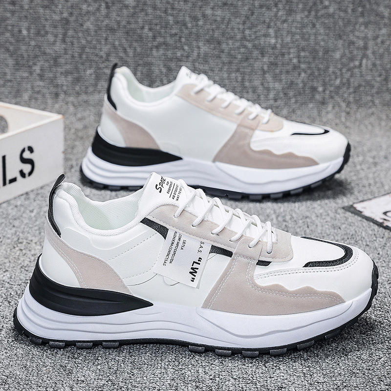 Schnürbare Freizeitschuhe im Colorblock-Design mit Plateausohle für Herren