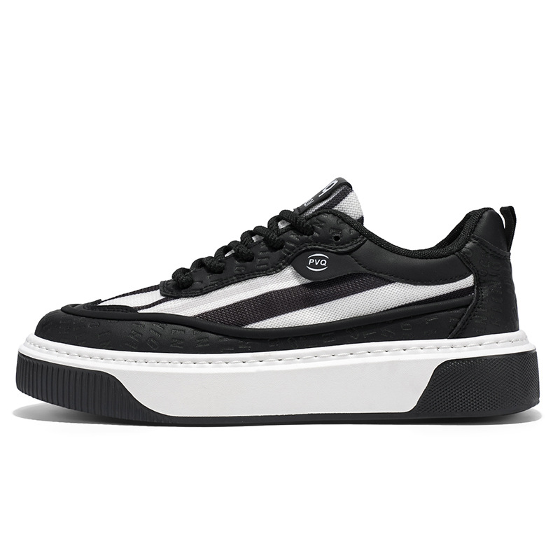 Herren Plateau-Sneaker zum Schnüren mit Streifen 6