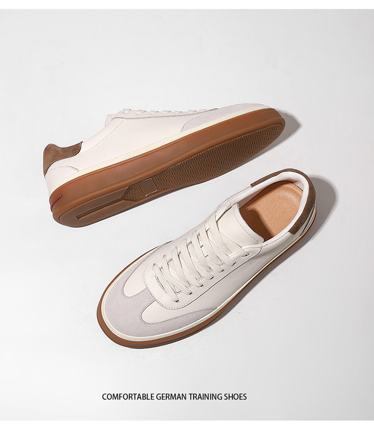 Men's Vintage Leather Lace-Up Casual Shoes detail 6