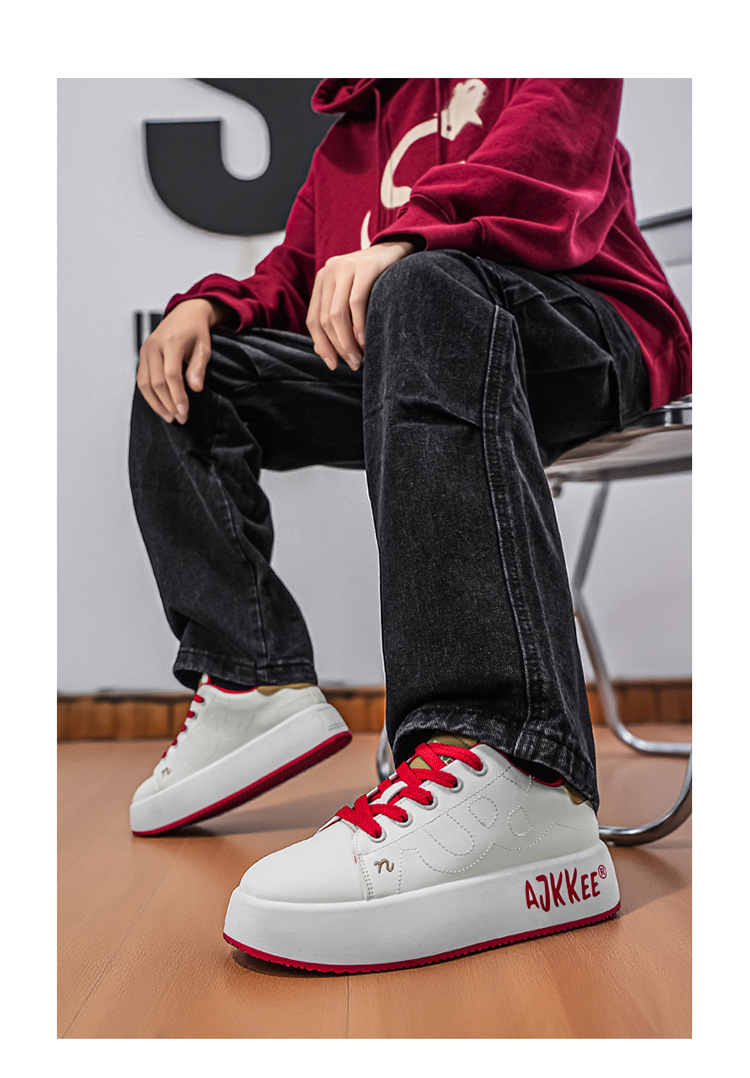 Unisex Plateau Freizeitschuhe zum Schnüren mit Erhöhung detail 18